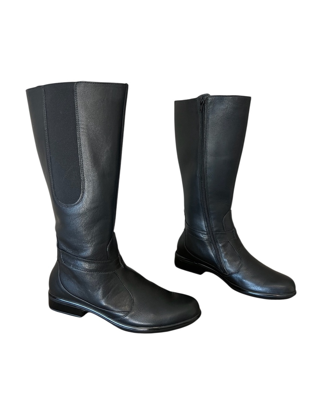 Naot Viento black leather tall boots water resistant comfort EU 40 US 9-9.5
